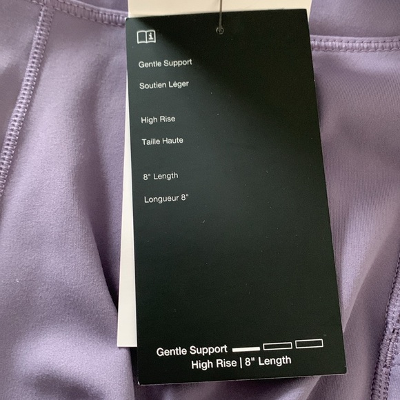 Nike One 8-in. High-Waisted Pocketed Biker Shorts Purple Size Large NWT - Picture 4 of 7